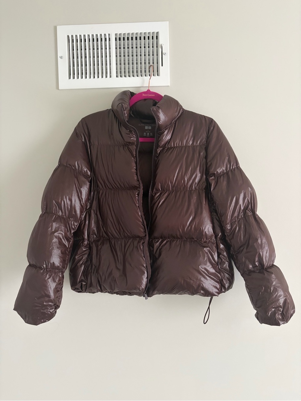 Uniqlo Shiny Chocolate Brown Puffer Jacket